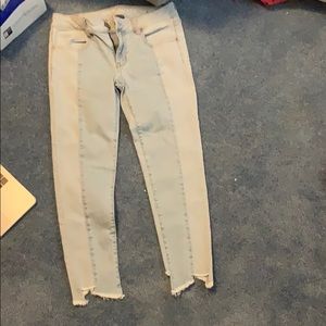 light blue skinny jeans